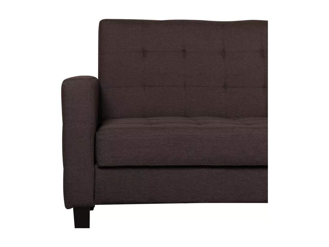 Canapé convertible 3 places en tissu marron VEHKOO