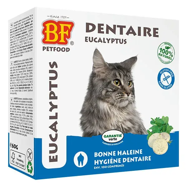 Comprimidos para higiene dental de gatos BF Petfood, 100 unidades