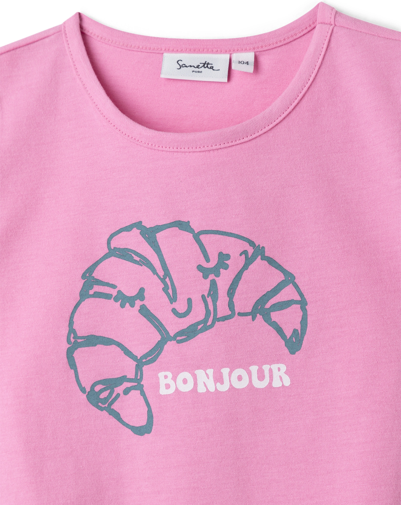T-Shirt BONJOUR in azalee