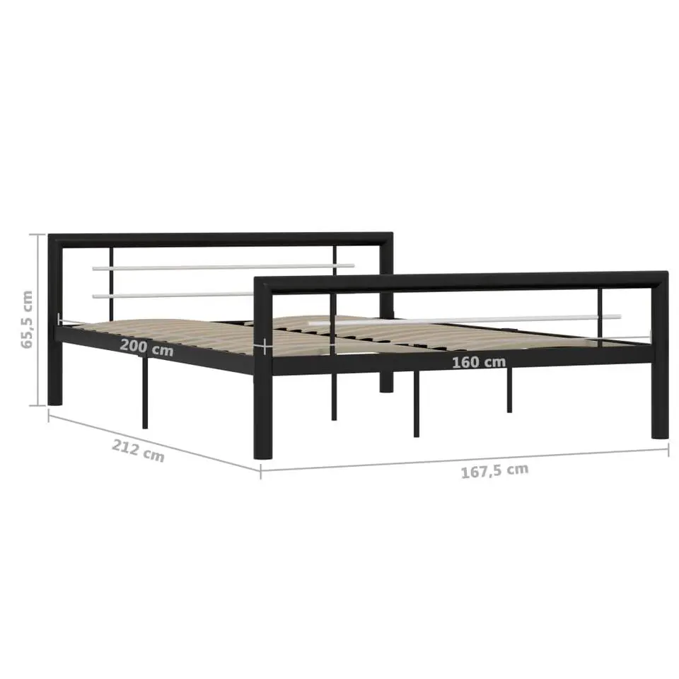 vidaXL - Bed frame met hoofdeinde - Wit - Massief grenenhout - 140x190 cm