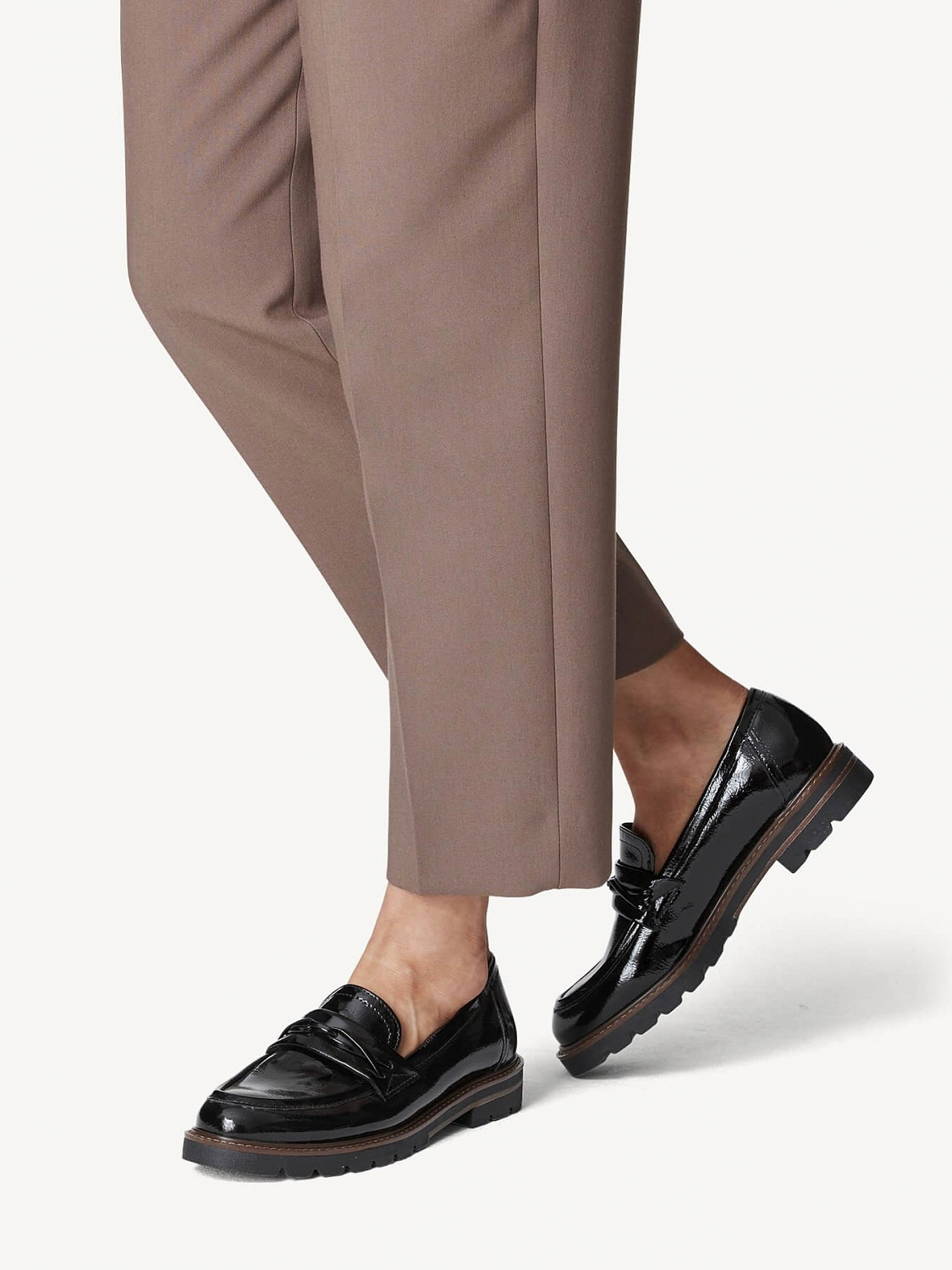 Marco Tozzi Black Patent Loafer