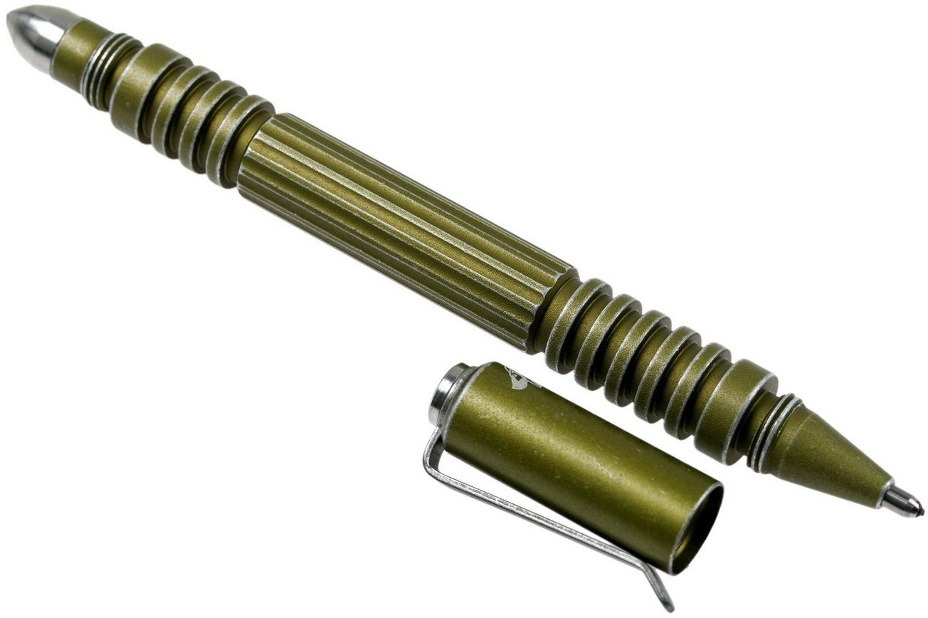 Rick Hinderer Investigator Pen Aluminium Matgroen Battled, tactische pen