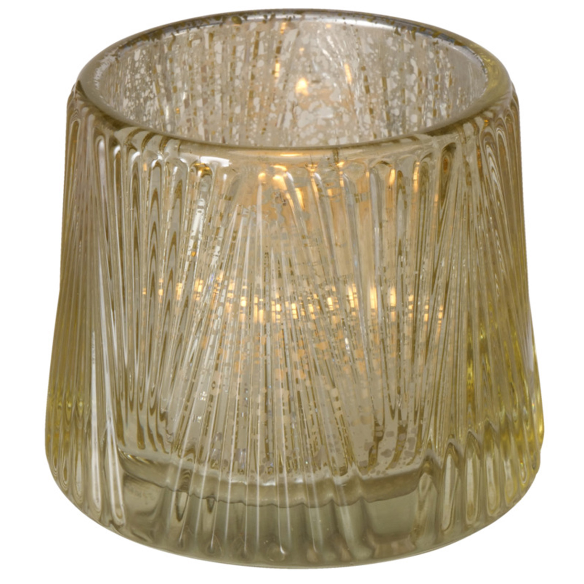 Teelichthalter - gold - sortiert - 7 cm hoch
