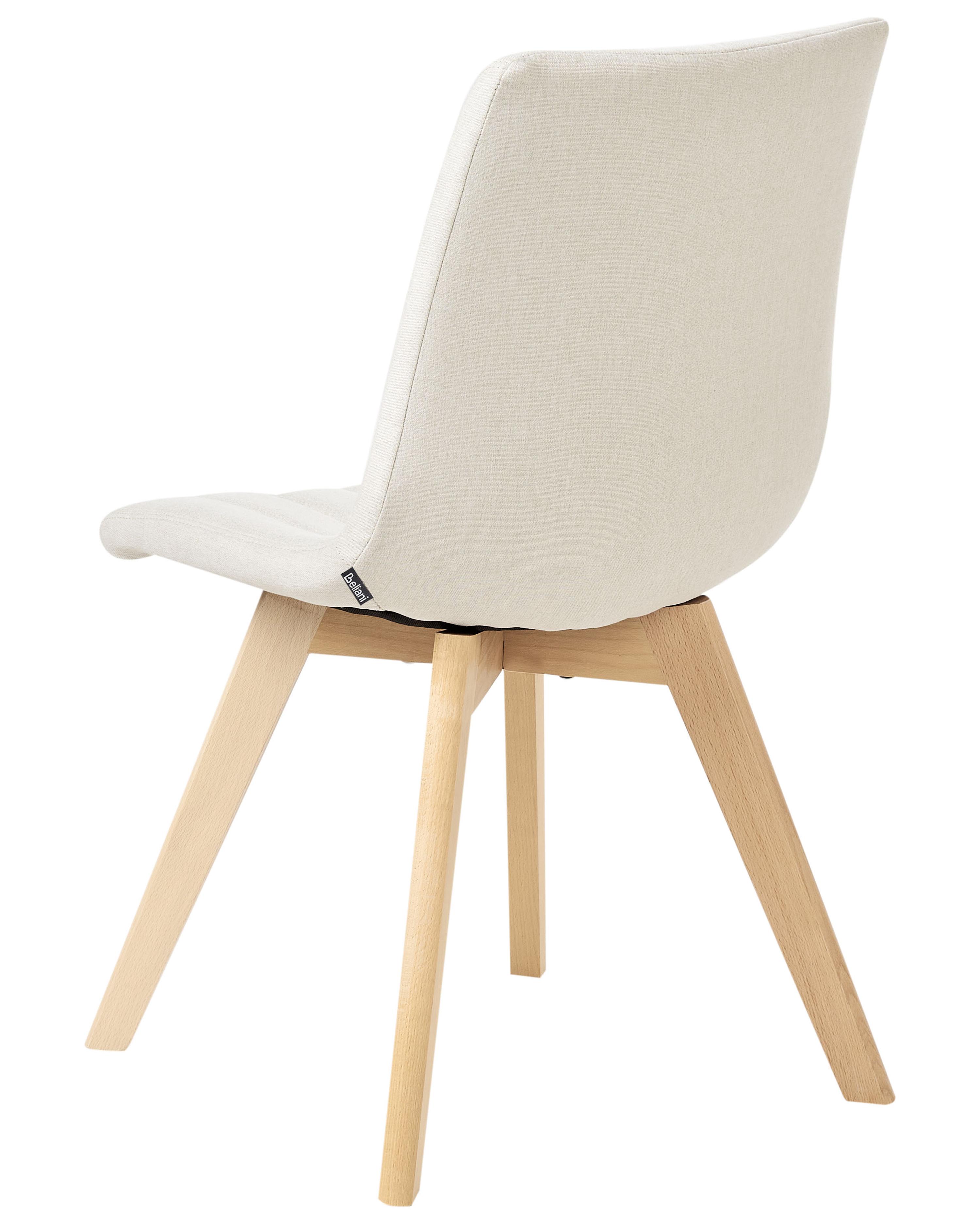 Set van 2 eetkamerstoelen CALGARY Stof Gebroken wit