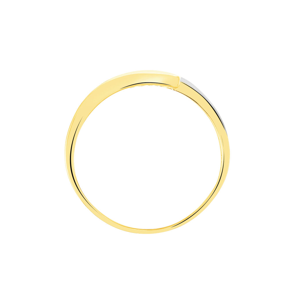 Bague Ashmitha Or Bicolore Oxyde De Zirconium