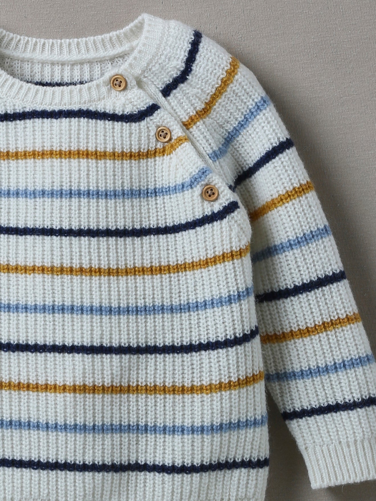 Pull rayé bébé en laine