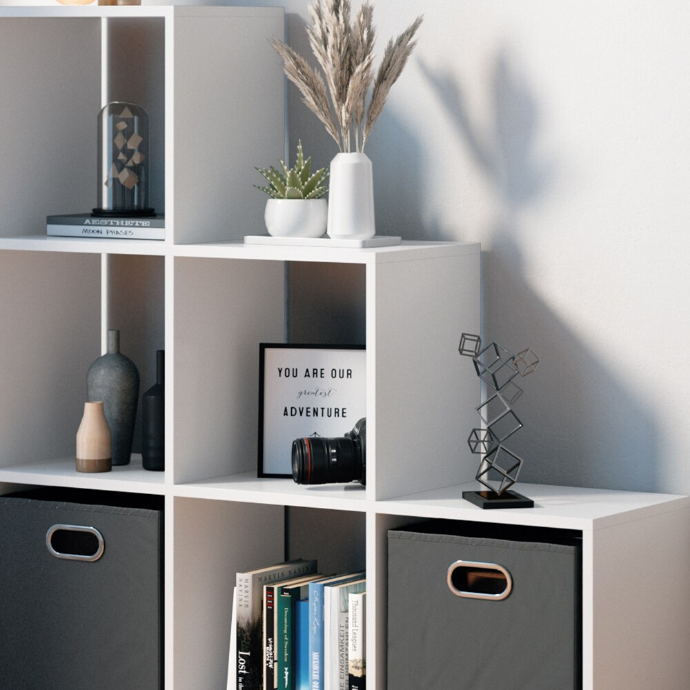Vicco Treppenregal Raumteiler Bücherregal 6 Fächer Weiß Stufenregal Faltbox