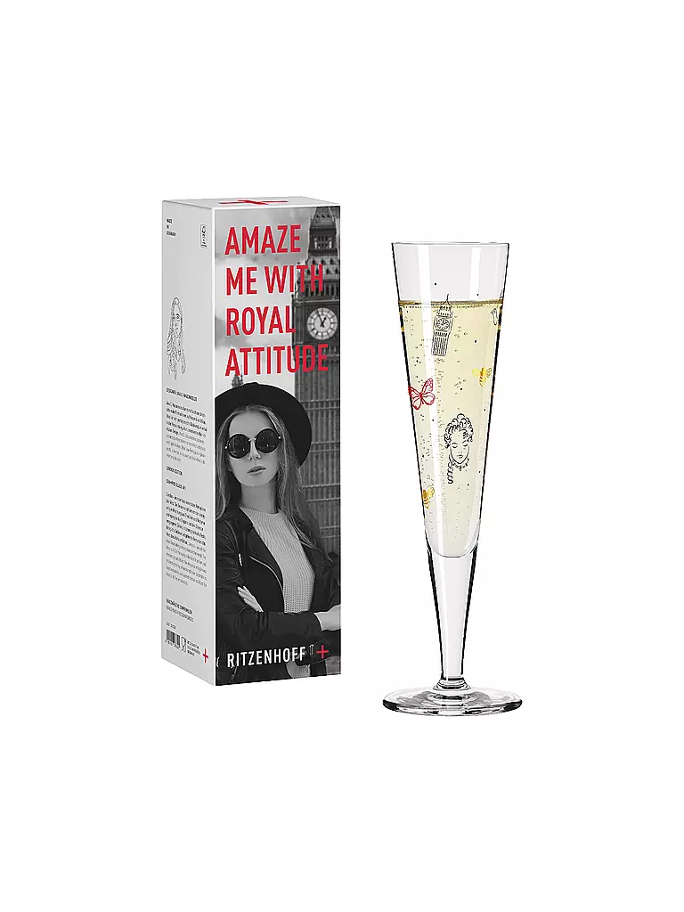 RITZENHOFF Champagnerglas LONDON EDITON CHAMPUS Vasconcelos bunt