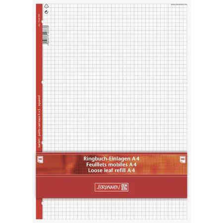 BRUNNEN Ringbucheinlagen, 70g/m², A4, 100 Blatt