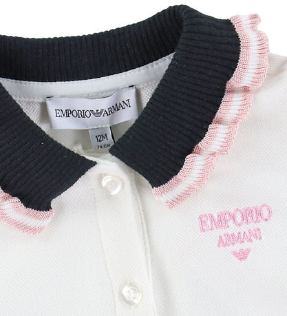 Emporio Armani Kleid - Off White/Navy