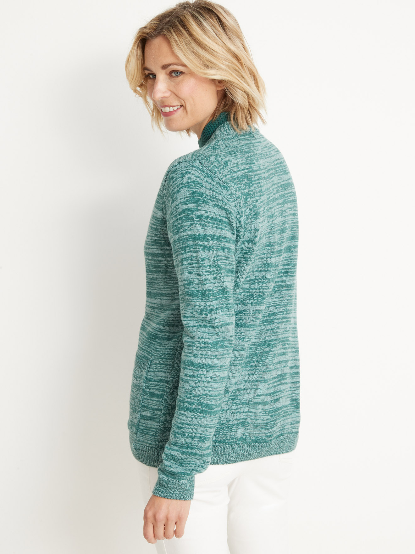 Gilet classique en maille chinée