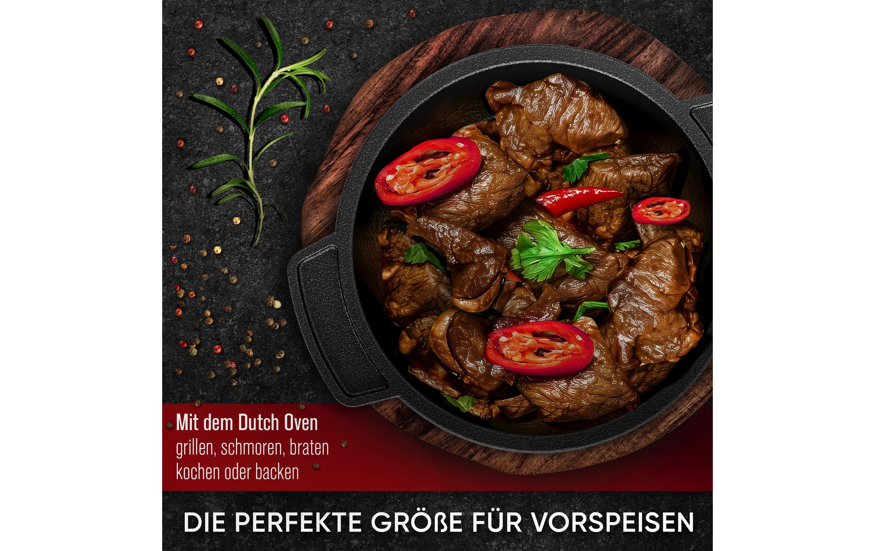 Mini Dutch Set 6 Töpfe + RezeptbuchSet (6 Töpfe) mit Rezeptbuch