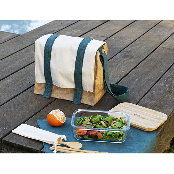 Sac déjeuner avec bandoulière et set de table Pebbly