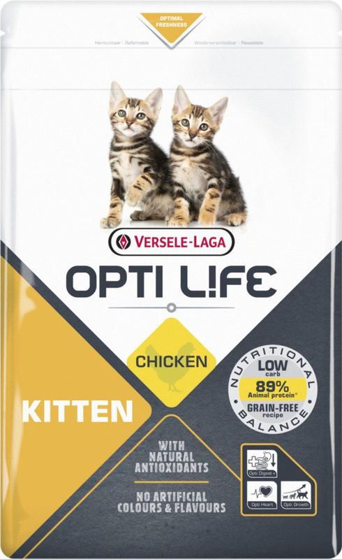 Opti Life Cat Kitten Kip Kattenvoer 1 kg