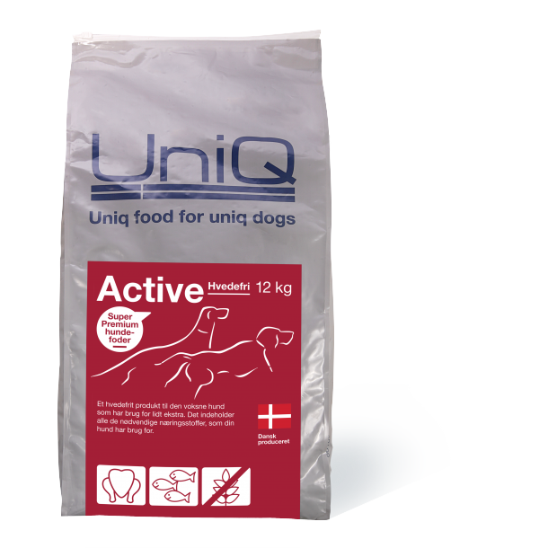 UniQ - Hundefoder Activ uden hvede 12 kg