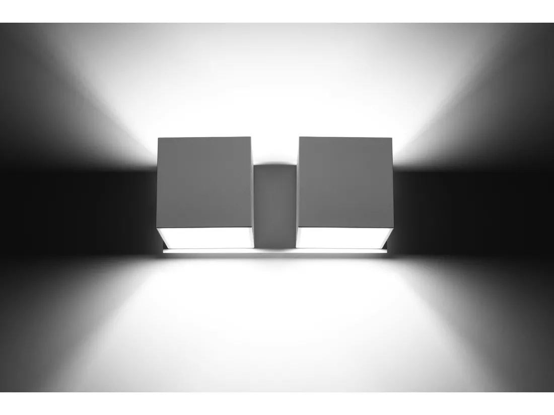 Sollux QUAD Applique Murale Twin Square Up & Down Blanc G9