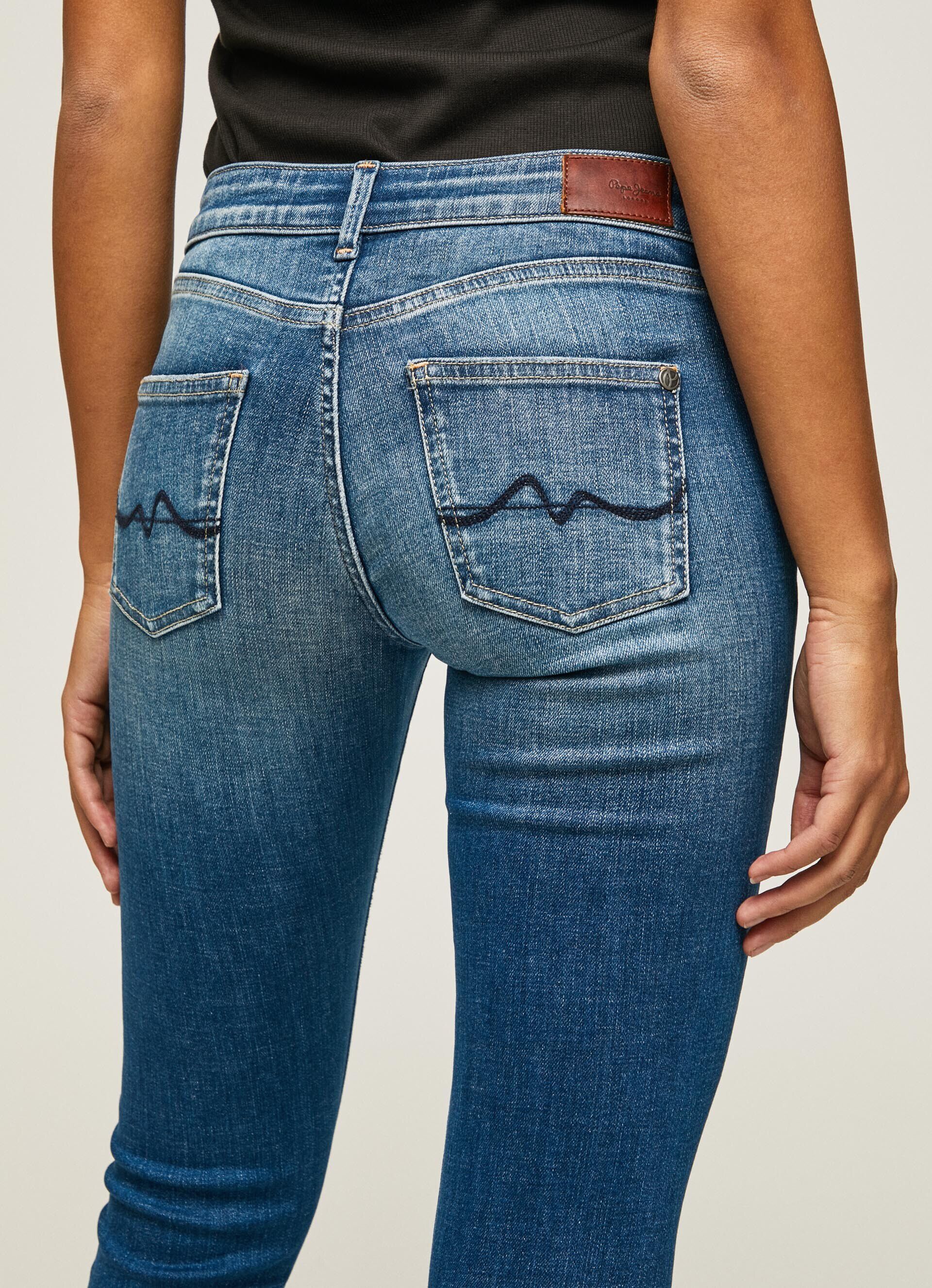 Calça jeans skinny pixie de comprimento médio - jeans