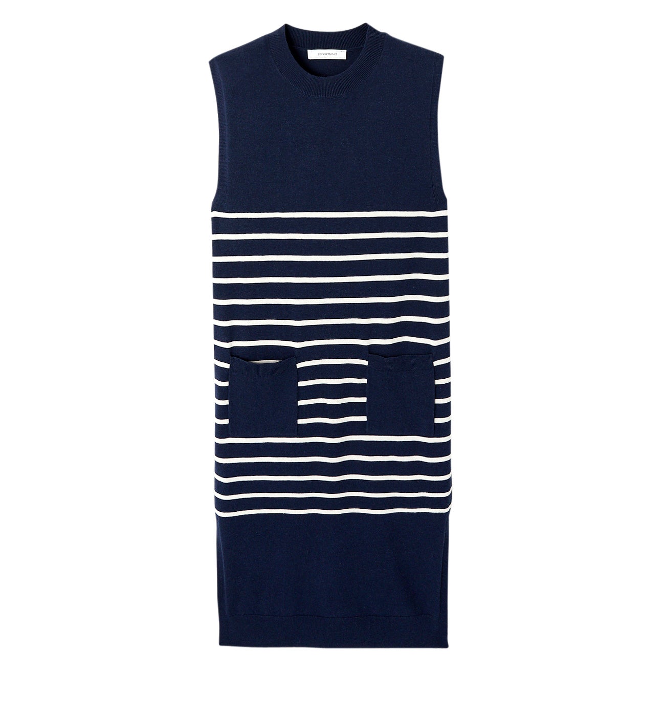 Robe marinière en tricot - Rayé marine