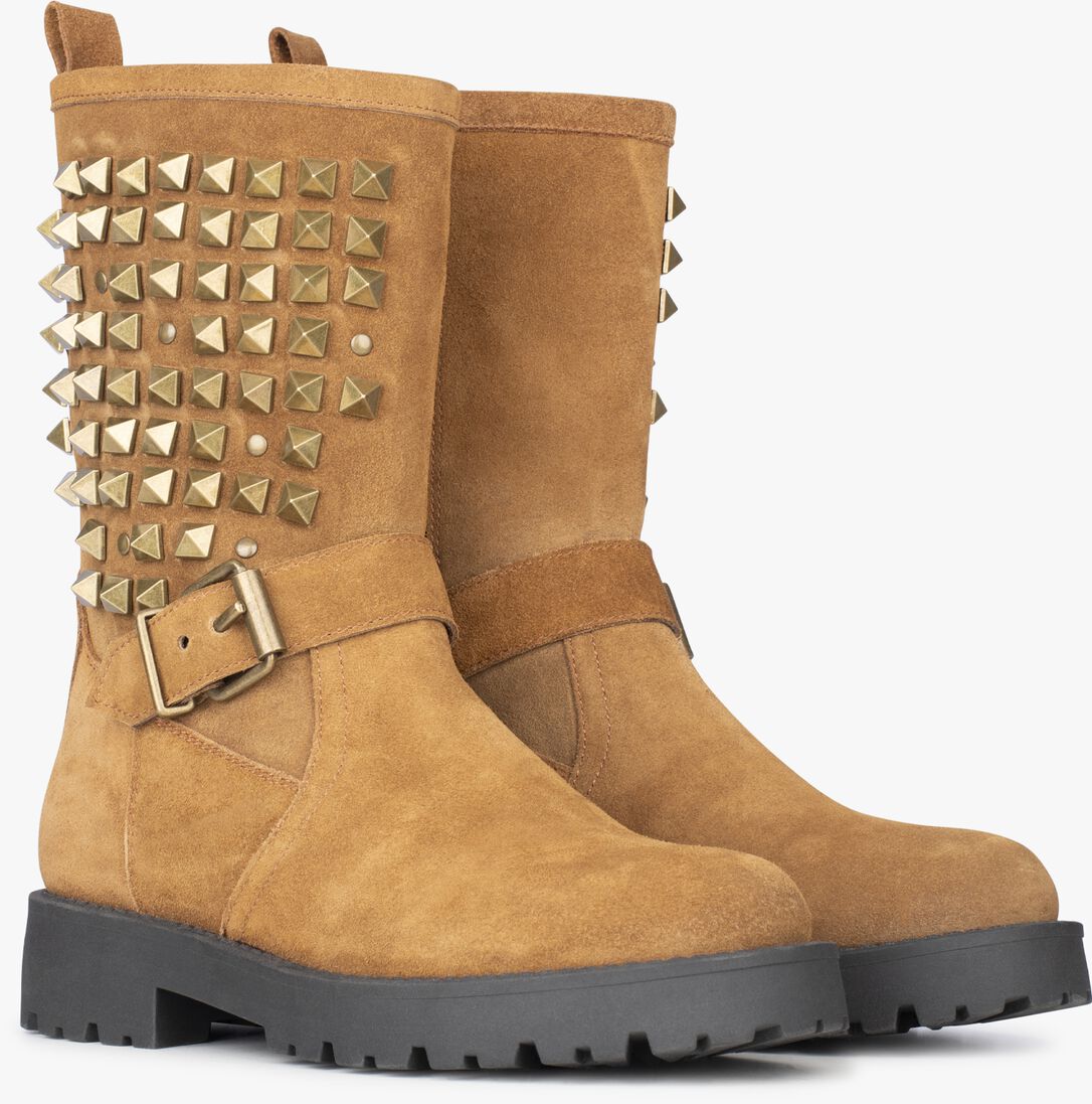 PS POELMAN cognac ps poelman biker boots lein