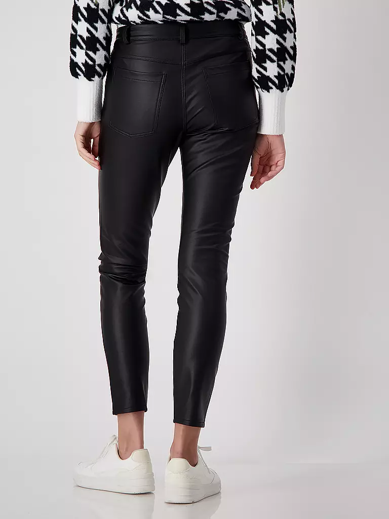 MONARI Hose in Lederoptik  schwarz