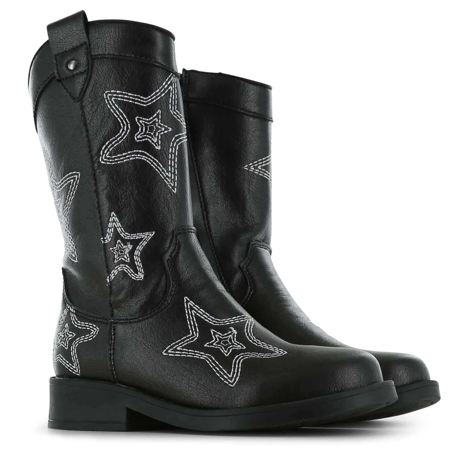 Shoesme schwarzer Westernstiefel mit Sternen