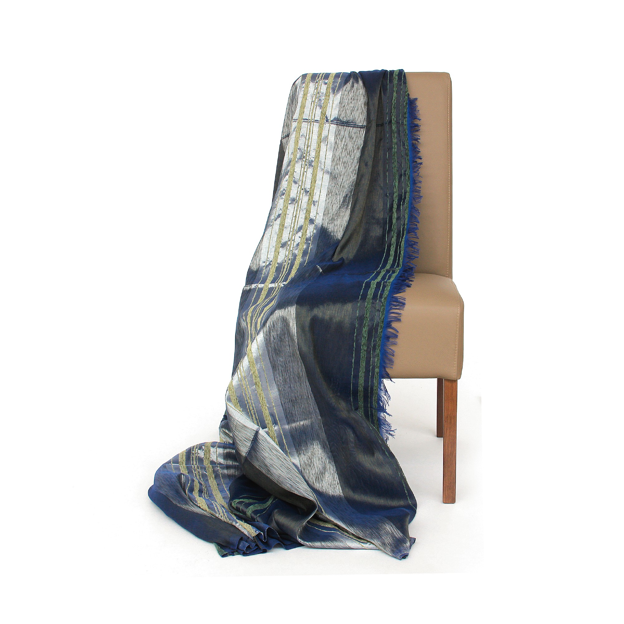 Decke aus Sabra, blau, T 300 cm, B 200 cm von fischer's lagerhaus