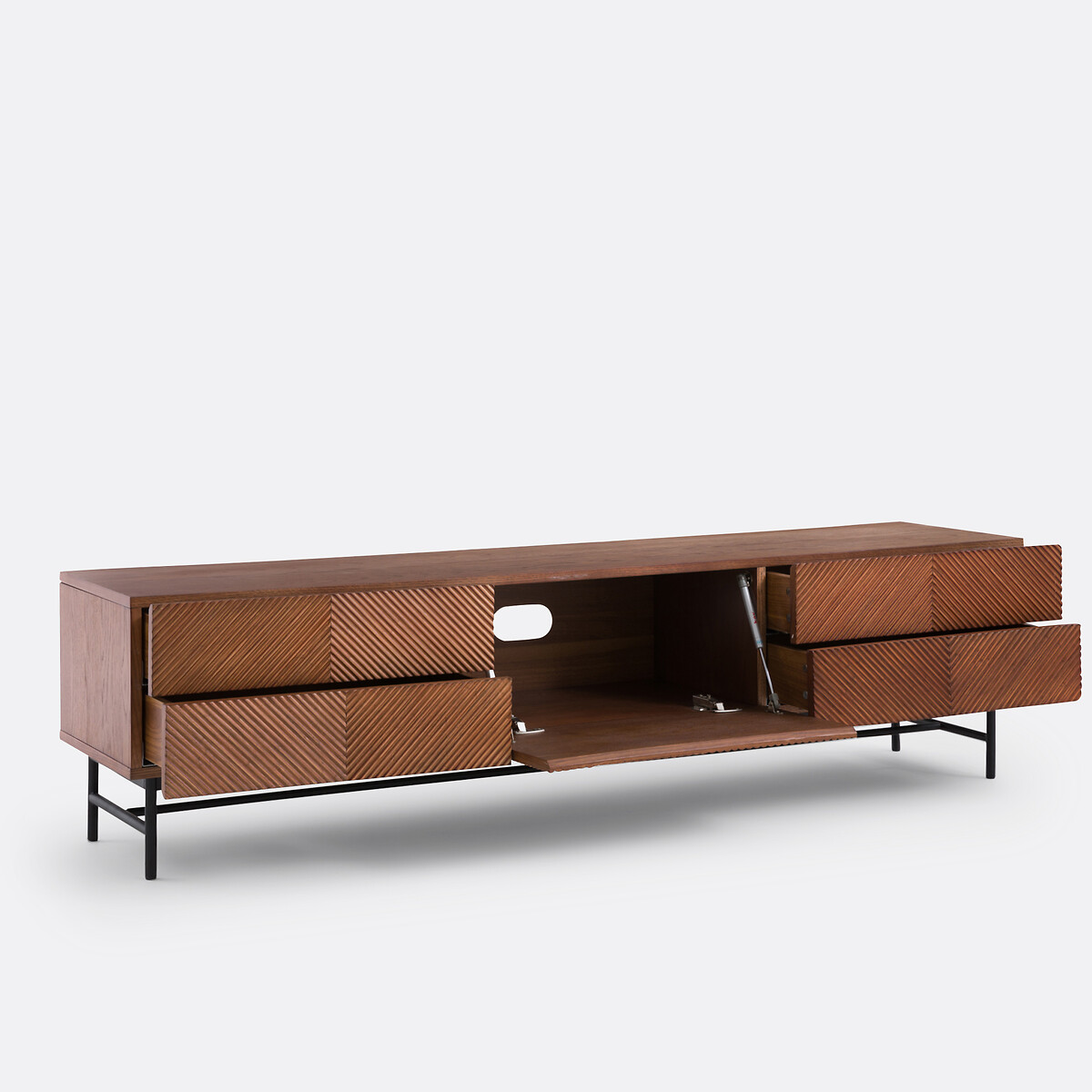 LA REDOUTE INTERIEURS<br>Móvel TV 180 cm frente relevo, Jerem