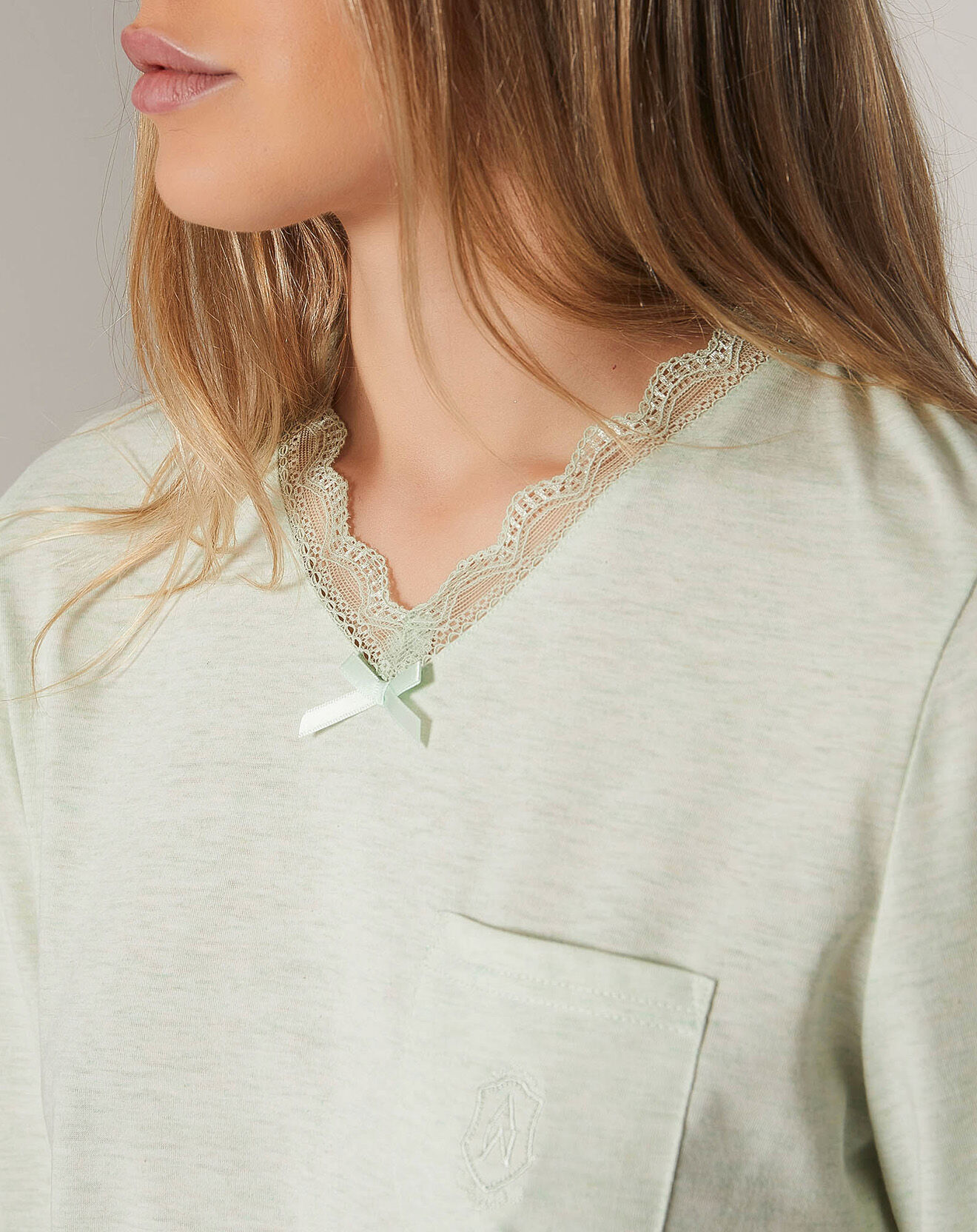 Admas Classic Pyjama Classic Tripes vert