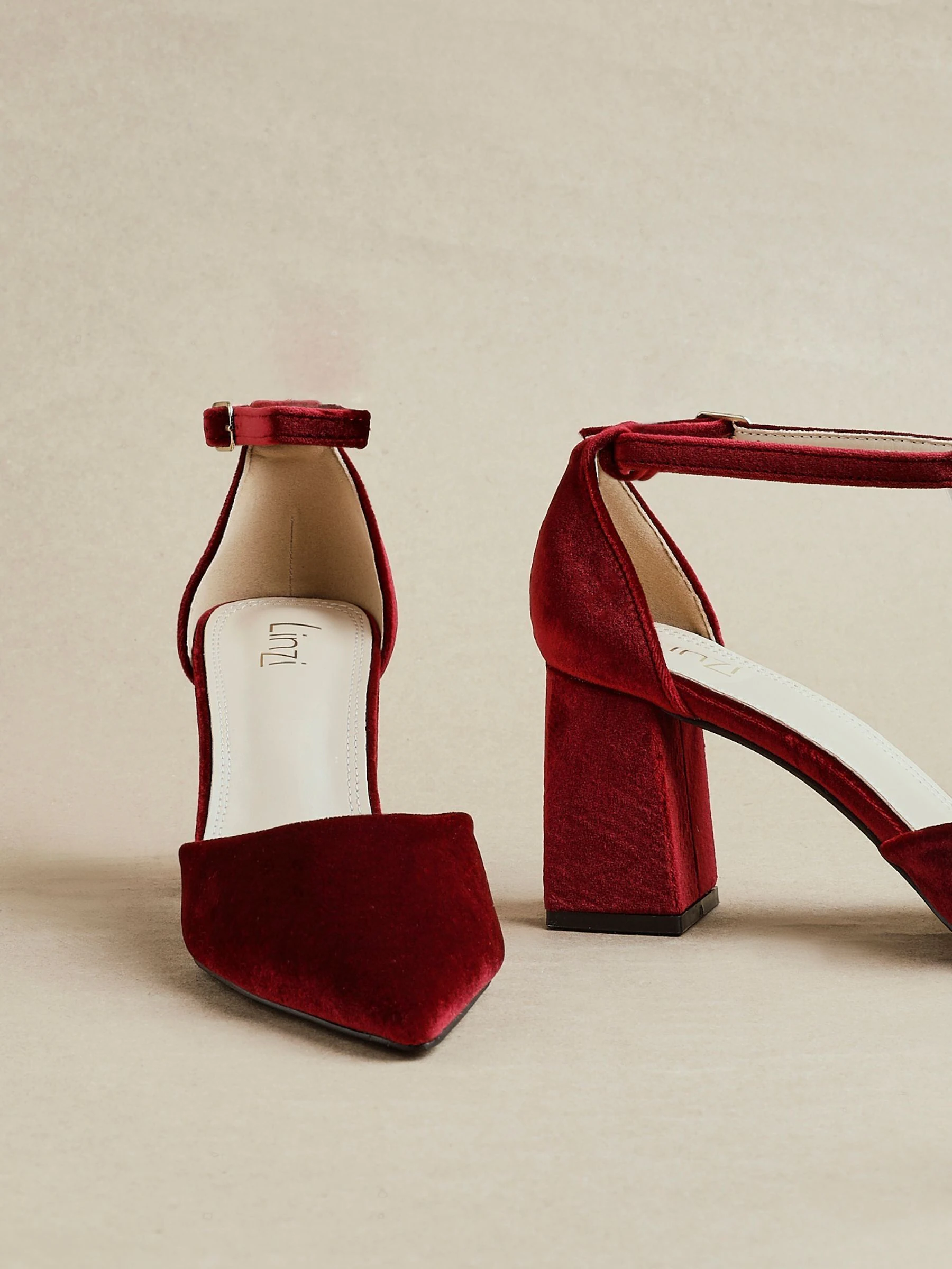 Rood - Linzi Glam Classic Pointed Court Heels