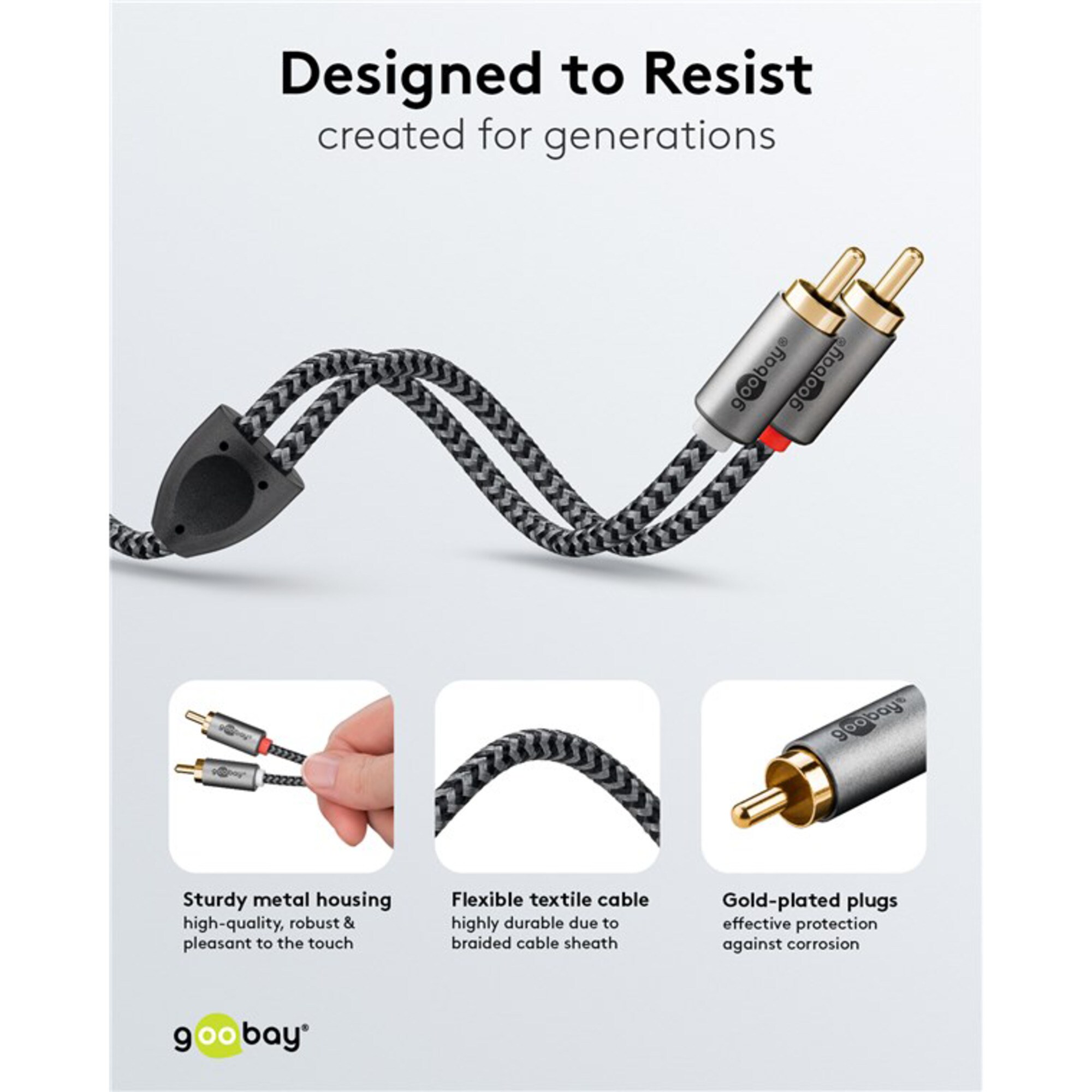 goobay Kabel Plus Stereo-Cinchkabel