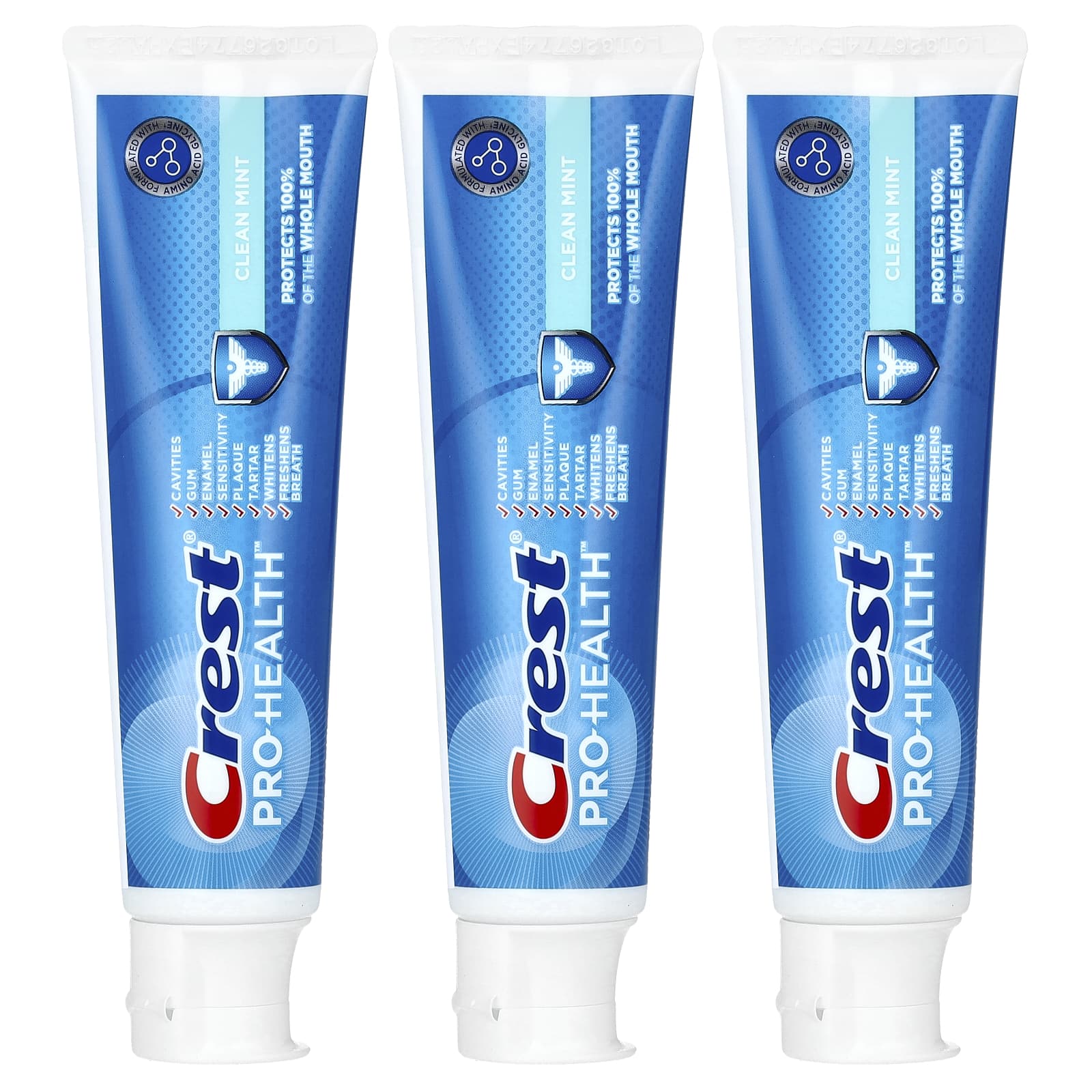 Crest, Pro-Health, fluoride tandpasta, Clean Mint, 3-pack, 121 g per stuk