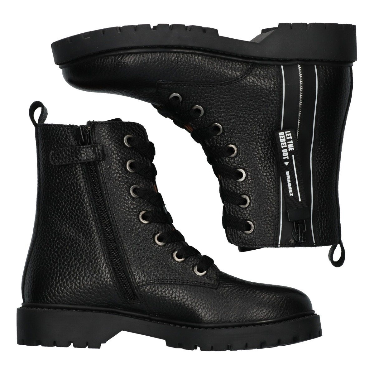 Belle Boot - Biker Boots Braqeez Zwart