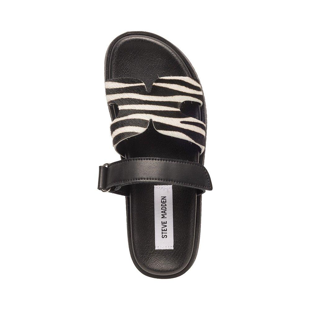 Steve Madden Missile-L Zebra Sandals Womens