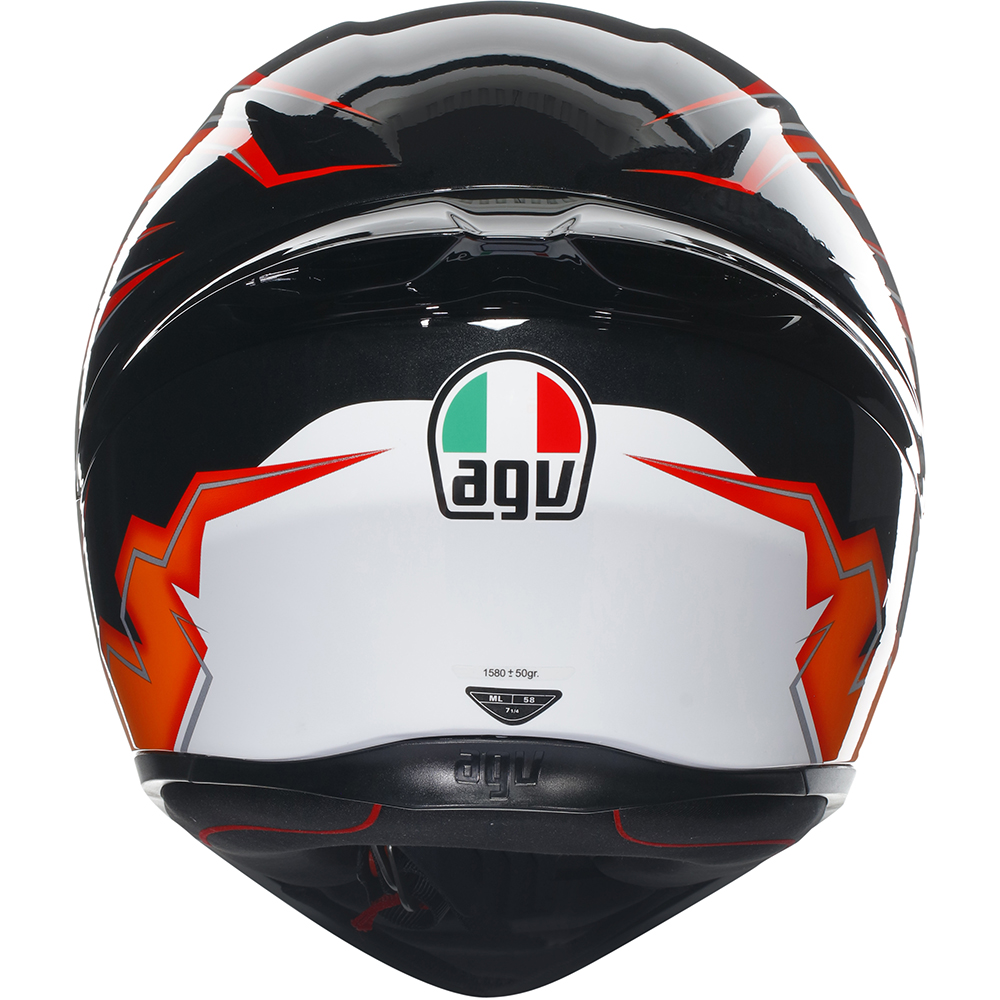 AGV - Casque K1 S Kripton Noir / Orange / Blanc