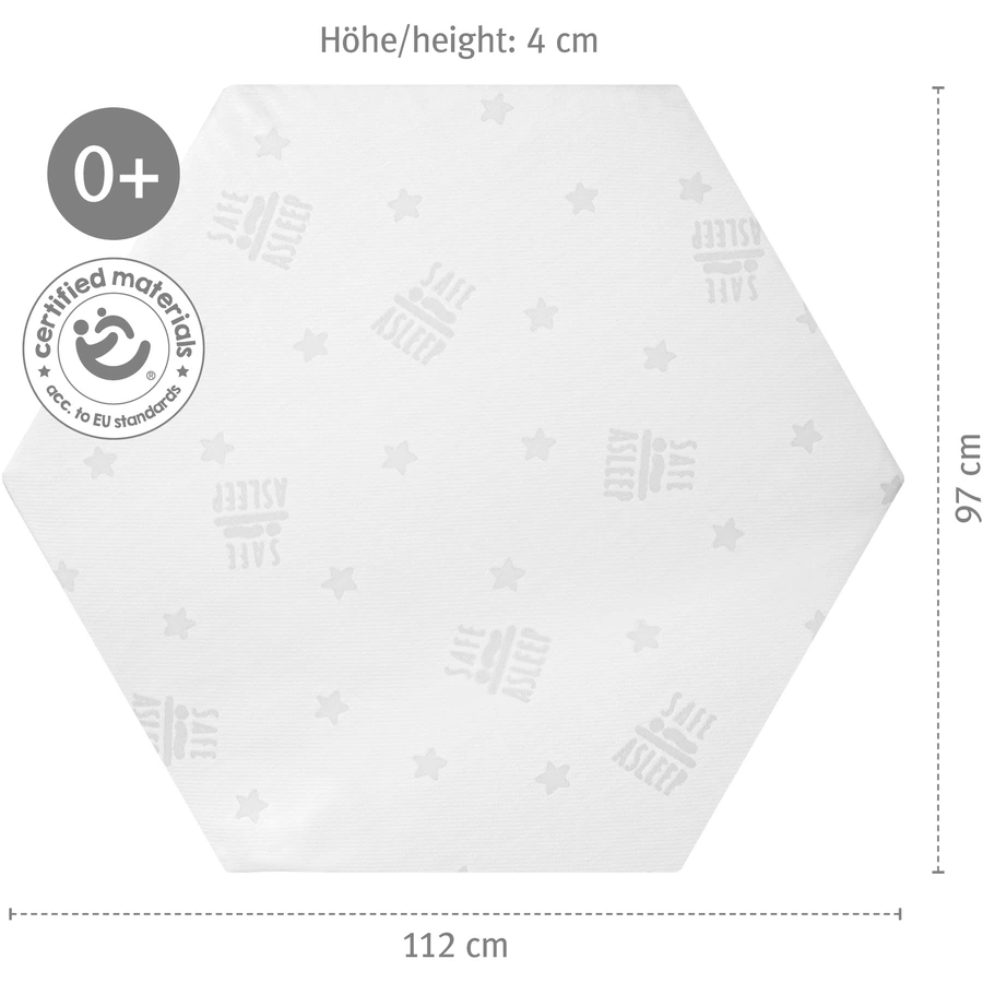 roba Laufgittermatratze 6-eckig safe asleep®