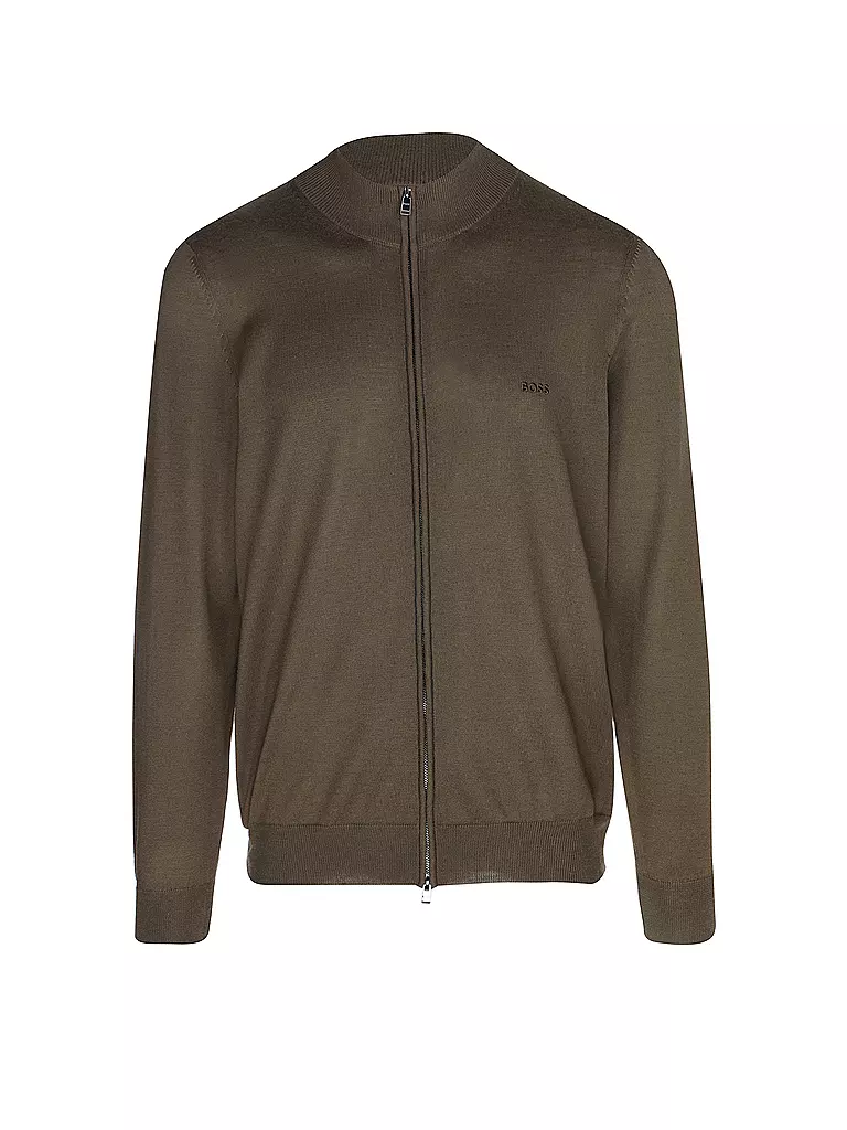 BOSS Strickjacke olive