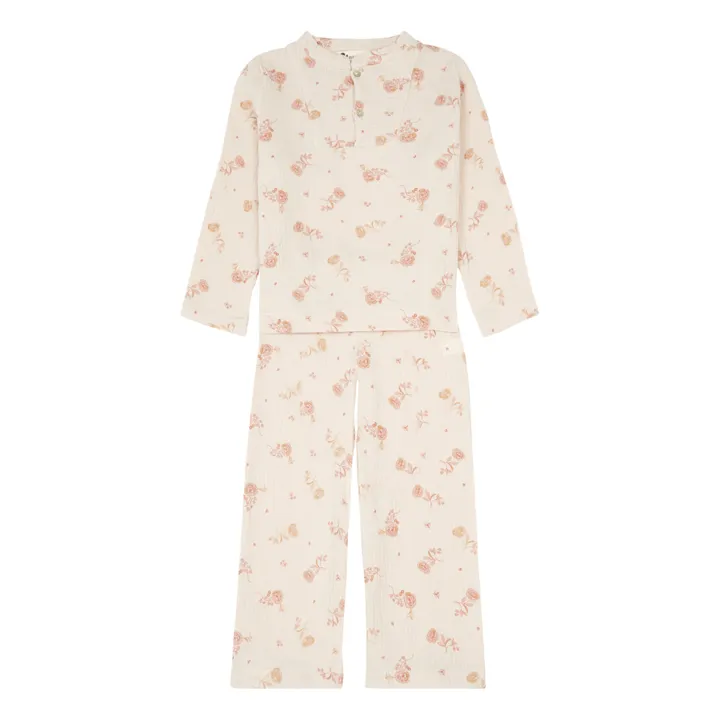 Risu Risu Pyjama Deli Fleurs Double Gaze | Ecru