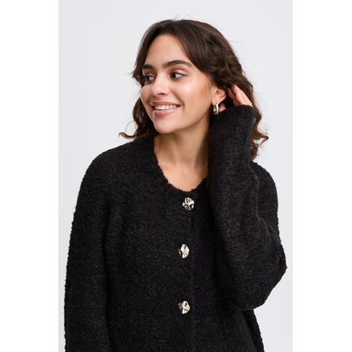Fransa Harry Cardigan, Black, XXL