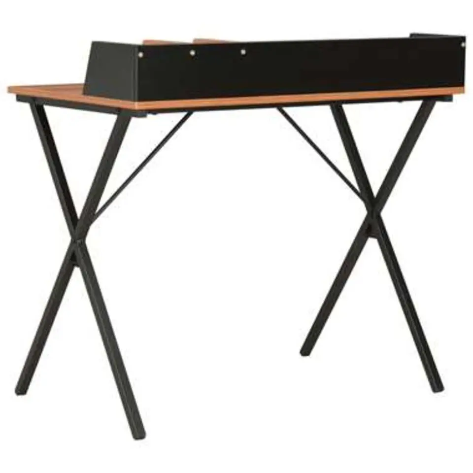 vidaXL - Computertafel - Zwart - Bewerkt hout