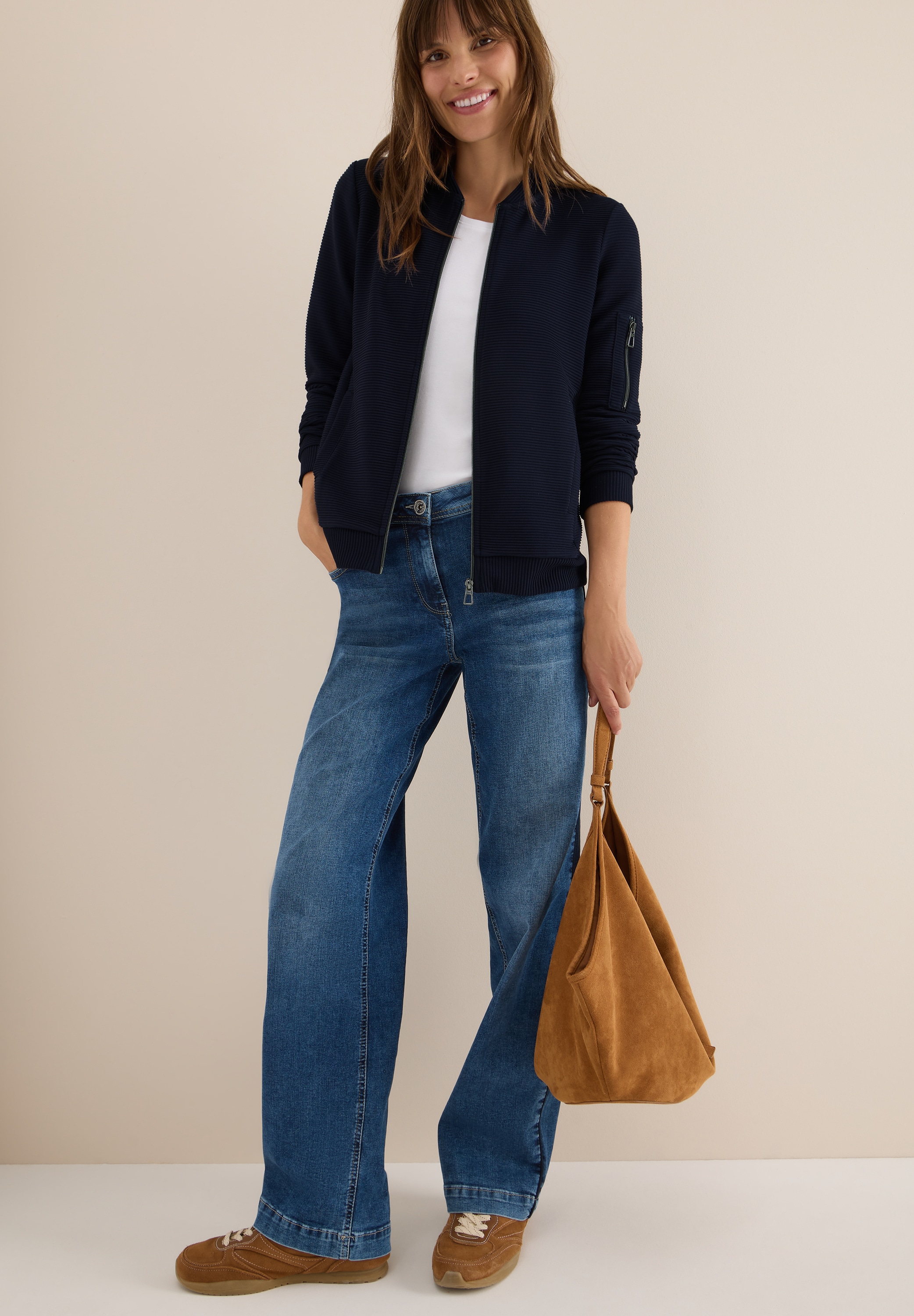 Cecil Blouson mit Reissverschluss, im Ottoman-Look