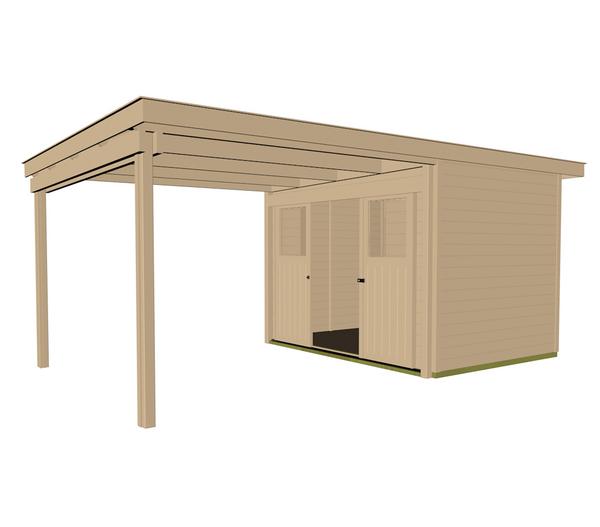 Weka Schiebetürhaus 225 + 295 cm XL-Anbau