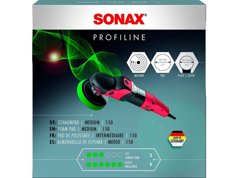 Sonax PROFILINE Polierpad, medium, Ø 165 mm Profi-Zubehör mit hohen Ansprüchen