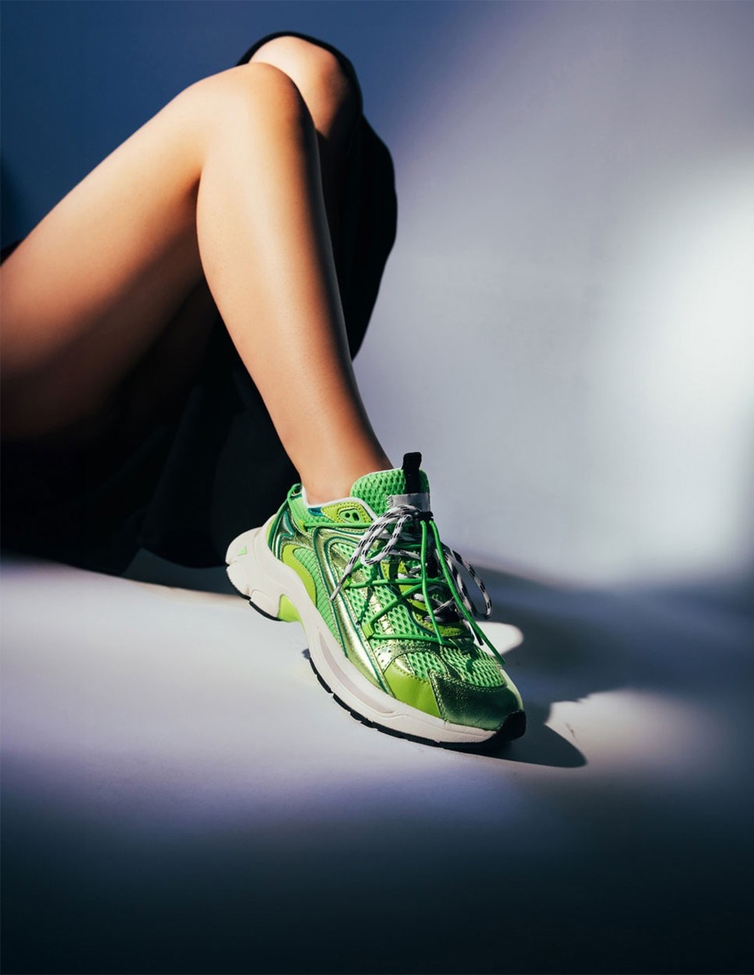 0-105 Baskets de ville Femme Spider Jasmine Vert Cuir