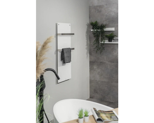 Eurom Sani 1000 elektrische badkamerradiator, 137x62x6,5 cm, 1000 watt, met wifi en afstandsbediening, wit