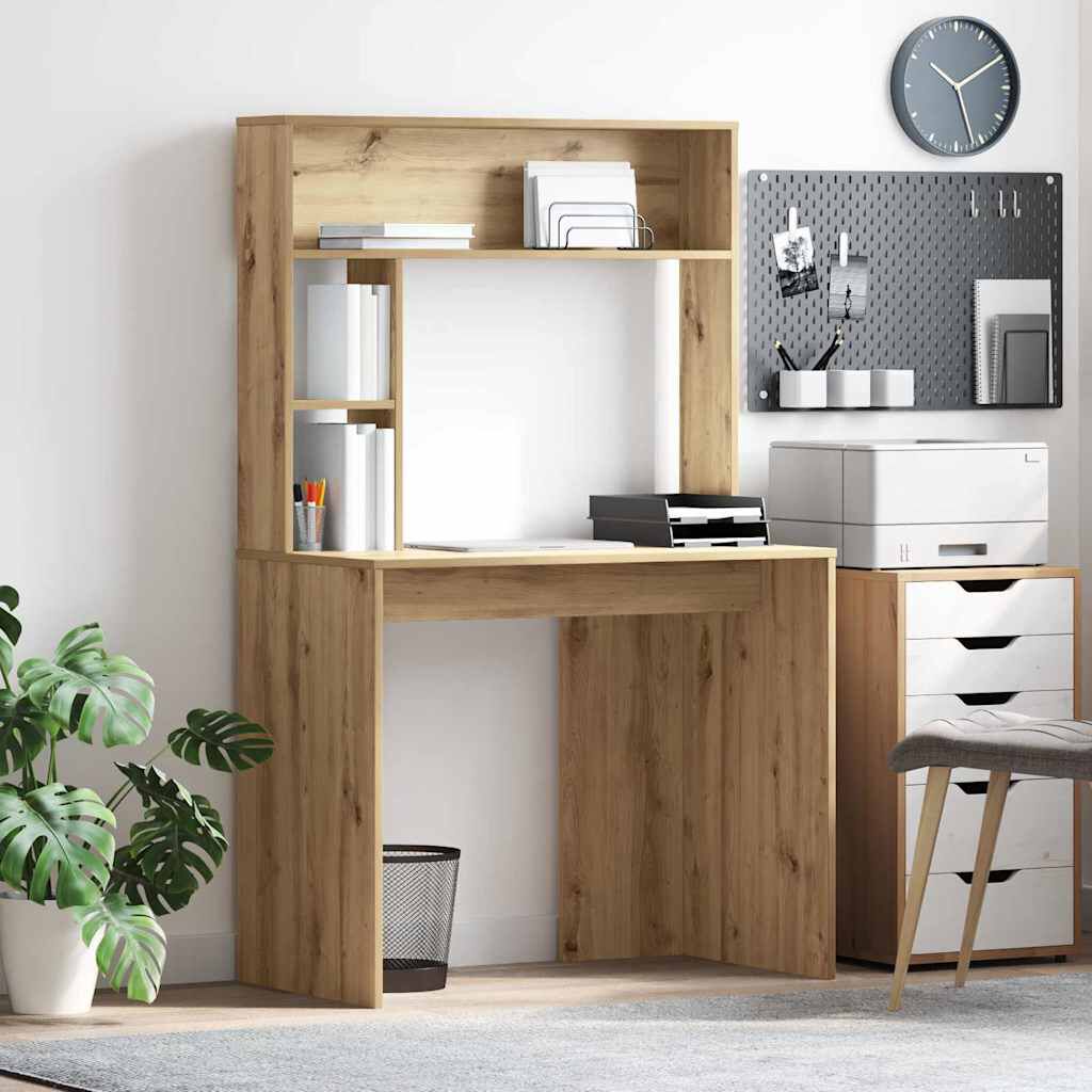 vidaXL Artisan eikenhouten bureau 91 x 50 x 149 cm