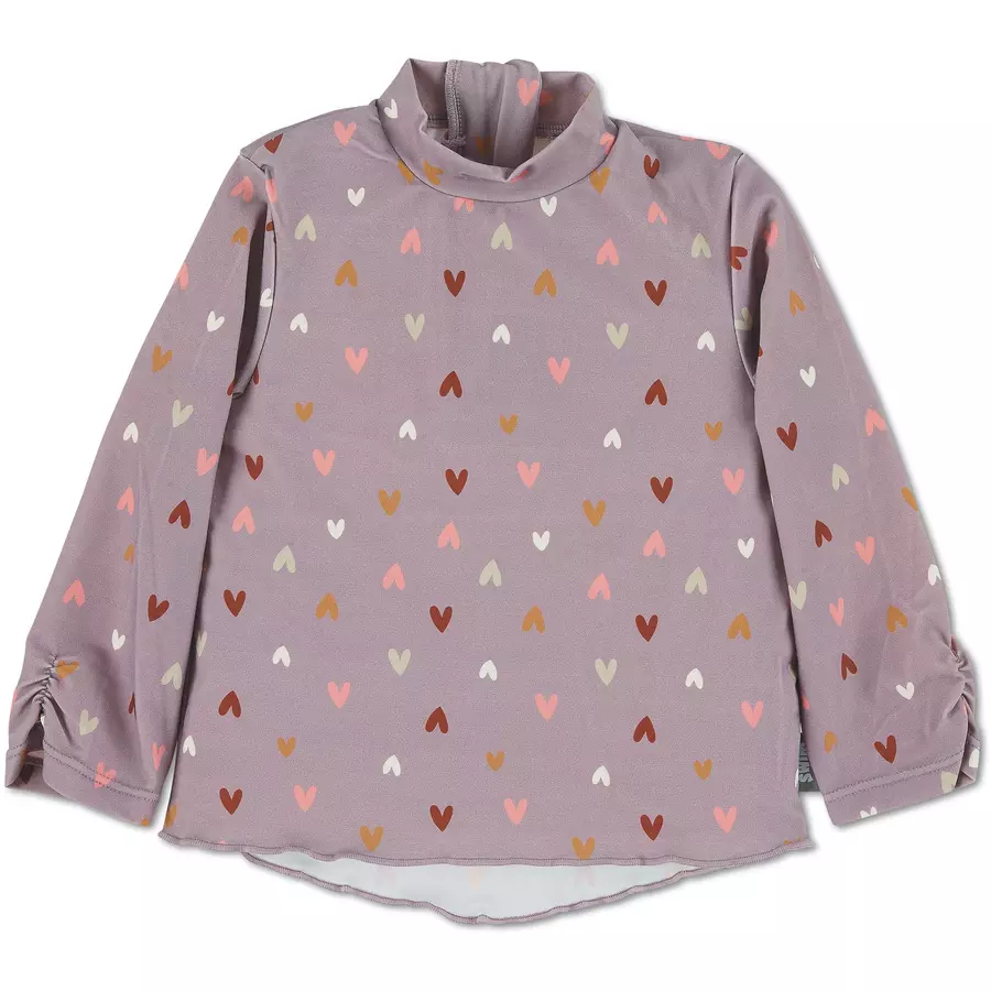 Sterntaler Langarm-Schwimmshirt Herz lila