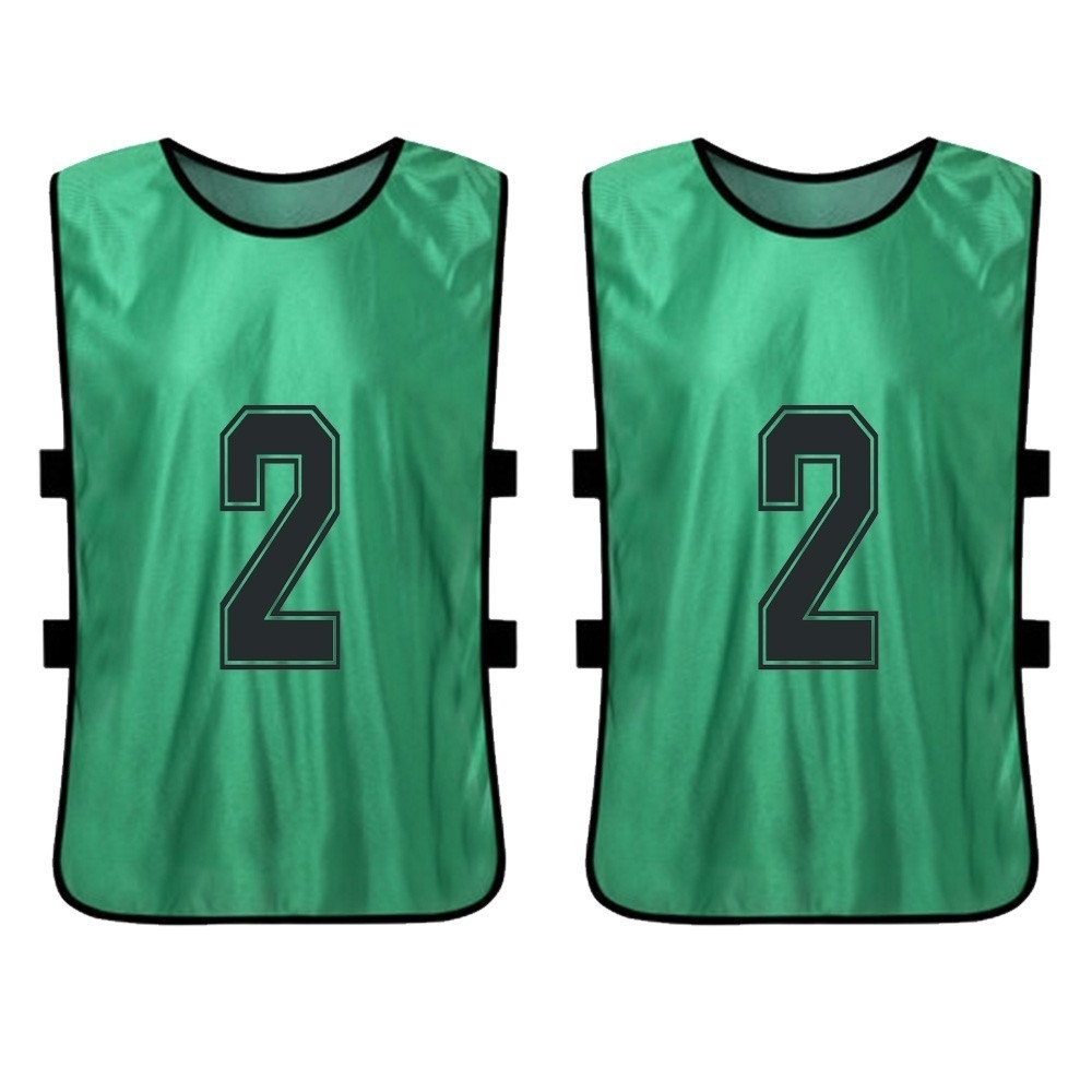 (6er Set) Sport Trikot Fussball Team Trainingsleibchen für Erwachsene (Unisex) - Grün