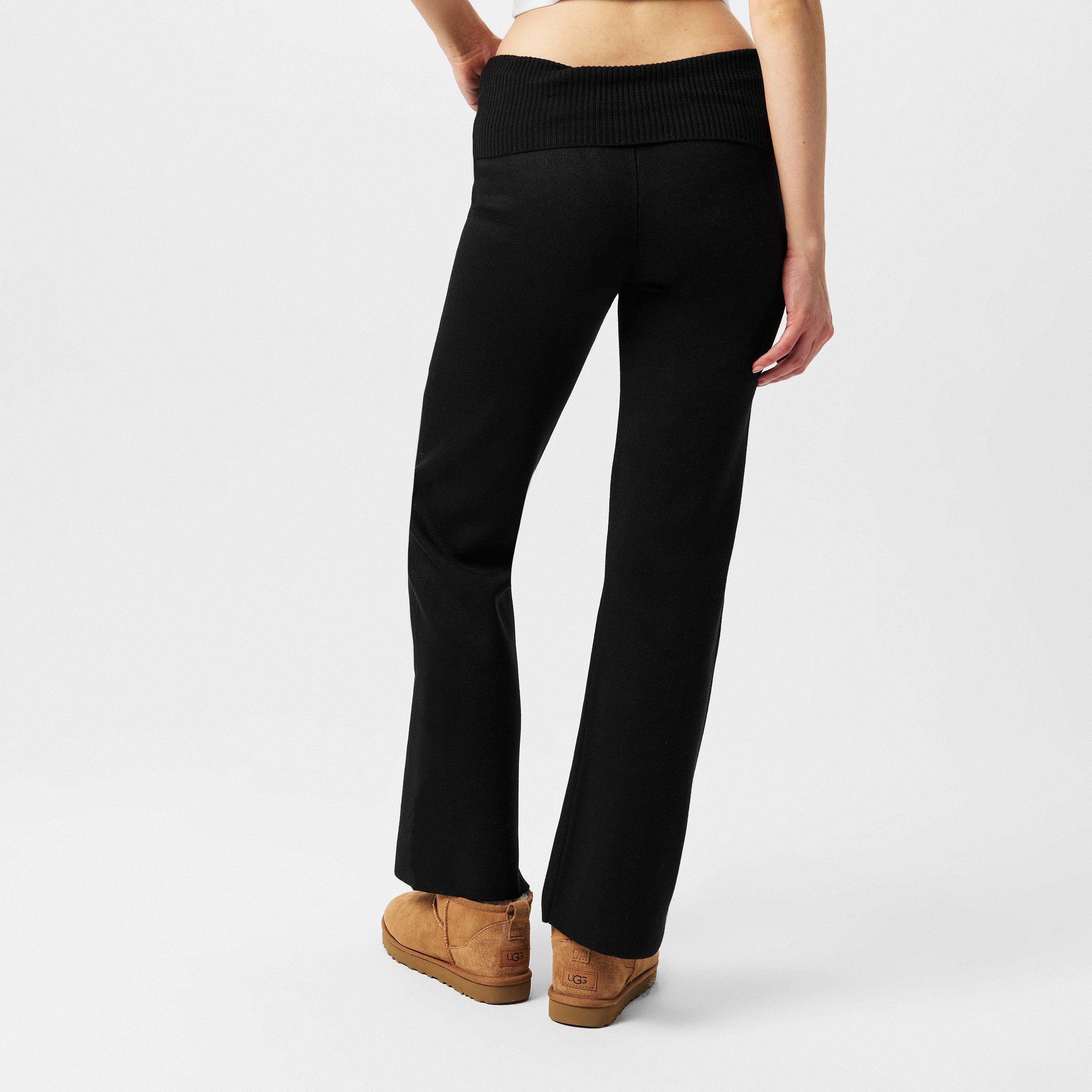 Missy Empire ME Knit Fold Over Waist Flare Trousers