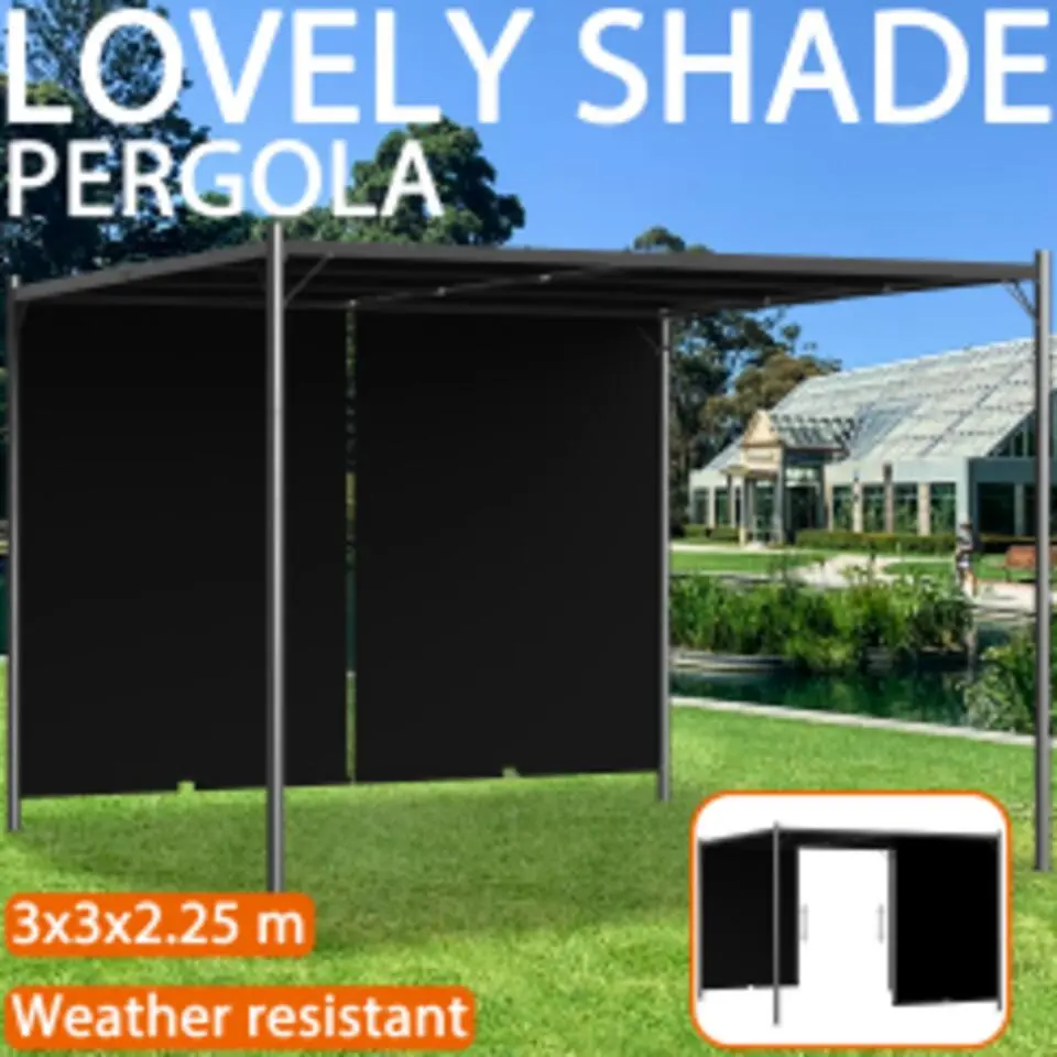 vidaXL - Pergola - Antraciet - Staal