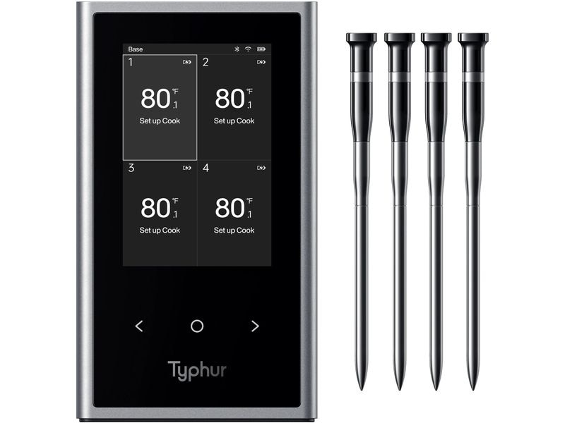 Typhur Bratenthermometer  Sync Quad 4-Probe Wireless Meat Thermometer